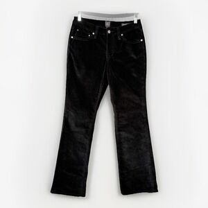 JAG Jeans Womens 8 Petite Low Rise Bootcut Black Stretch Corduroy Pants Western‎